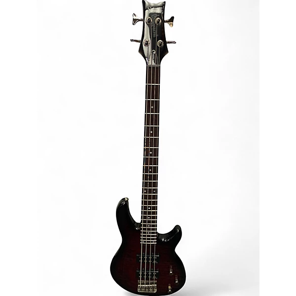 Used Schecter Guitar Research Raiden Special 4 String Black Cherry Burst Electric Bass Guitar