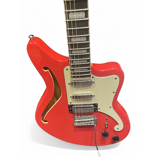 DAngelico Used DAngelico Premiere Bedford SH Orange Hollow Body Electric Guitar.gc