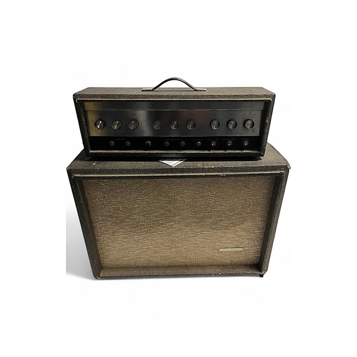 Vintage 1960s Silvertone Twin Twelve 1484 Piggy Back Set Tube Guitar Combo Amp