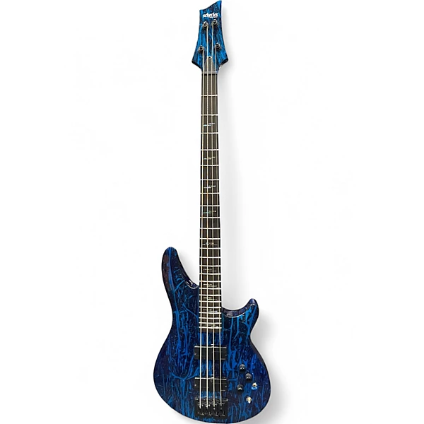 Schecter Guitar Research Used Schecter Guitar Research C4 SILVER MOUNTAIN CORROSIVE COBALT Electric Bass Guitar.gc