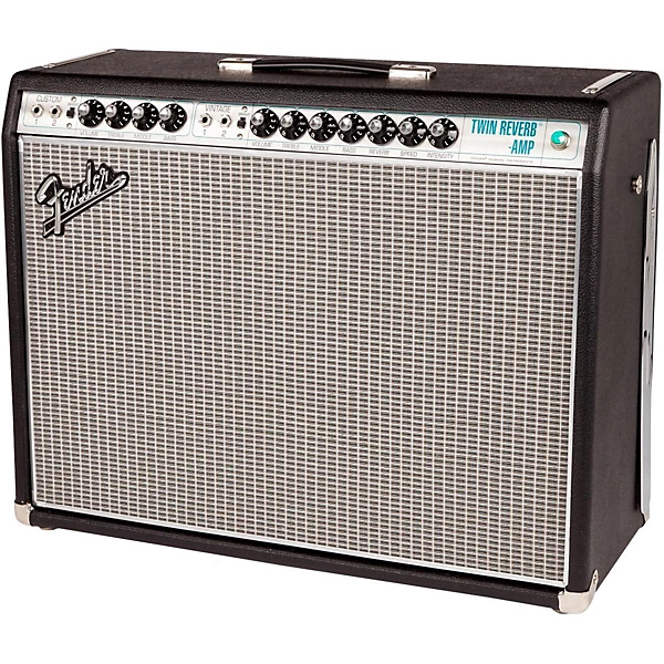 Fender 68 Custom Twin Reverb 85W 2x12 Tube Guitar Combo Amp with Celestion G12V 70s Speaker Level 1 Black J00633004001000.gc