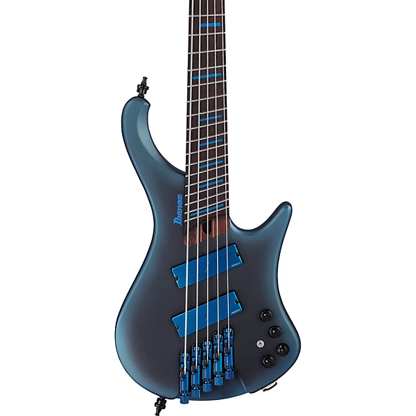 Ibanez EHB5MSBSP 5 String Multi Scale Ergonomic Headless Bass Guitar Midnight Arctic Ocean Matte