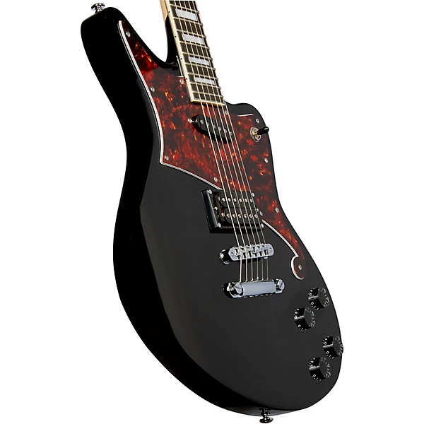 D'Angelico Premier Series Bedford Electric Guitar with Stopbar Tailpiece Black