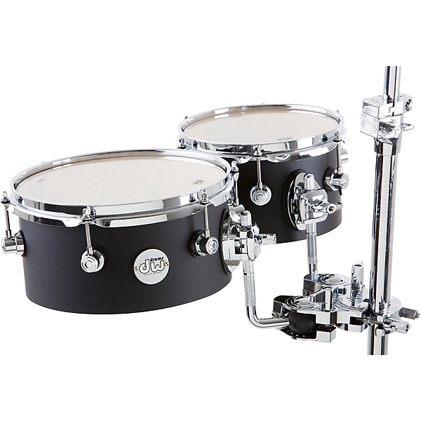 Design Series Concert Tom Set with Mount 8 10 Inch Black Satin