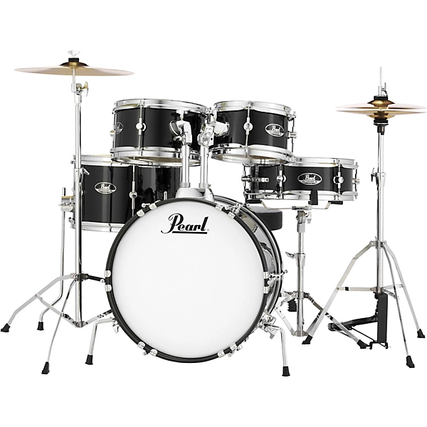 Roadshow Jr Drum Set with Hardware and Cymbals Jet Black