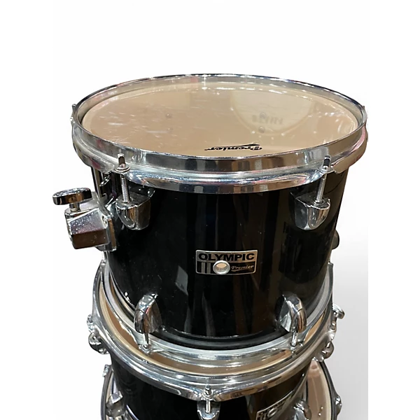 Premier Used Premier 5 Piece OLYMPIC Black Drum Kit.gc