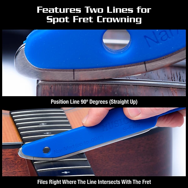 Diamond Coated Safe Zone Guitar Fret Crowning File S File