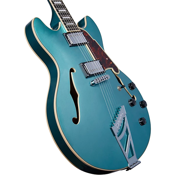 D'Angelico Premier DC Semi Hollow Electric Guitar With Stairstep Tailpiece Ocean Turquoise
