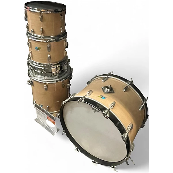 Vintage 1970s Ludwig 5 piece Hollywood Kit Natural Drum Kit