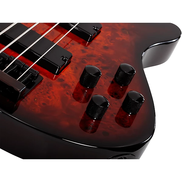 Schecter Guitar Research C 5 Standard 5 String Electric Bass Guitar Tobacco Burl