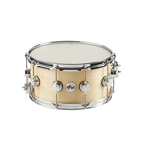 DW Collectors Series Satin Oil Snare Drum Level 1 Natural with Chrome Hardware 7x14 H89936004001001.gc