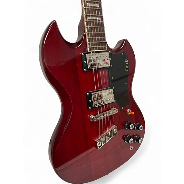 Used Guild POLARA DELUXE Cherry Solid Body Electric Guitar