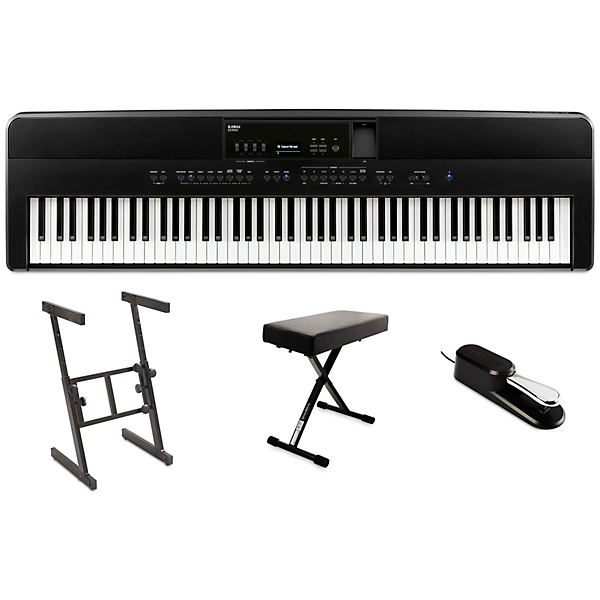 ES920 Digital Piano Essentials Bundle Black Black