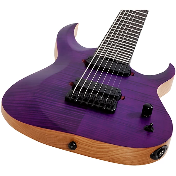 Schecter Guitar Research John Browne Tao 8 Electric Guitar Satin Trans Purple
