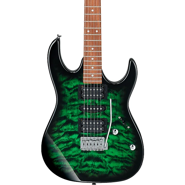 GRX70QA GIO RX Series Electric Guitar Transparent Green Burst