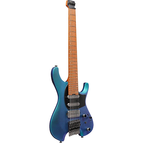 Q547 7 String Electric Guitar Blue Chameleon Metallic Matte