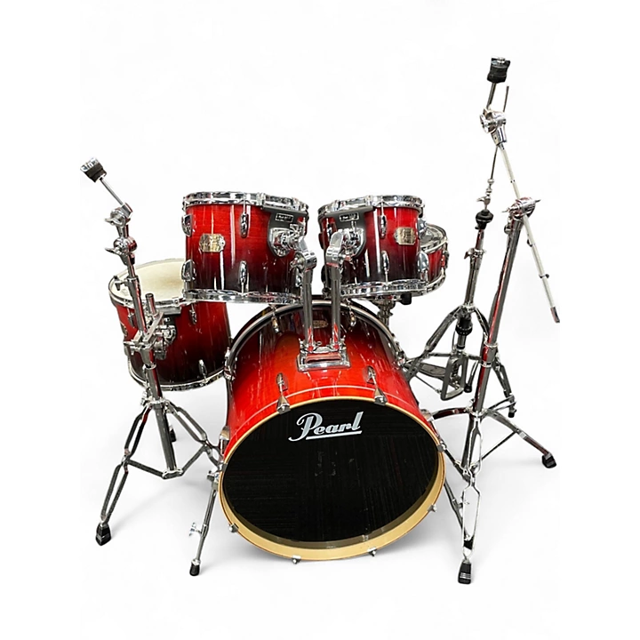 Pearl Used Pearl 5 Piece Export Select Wine Red Fade Drum Kit.gc
