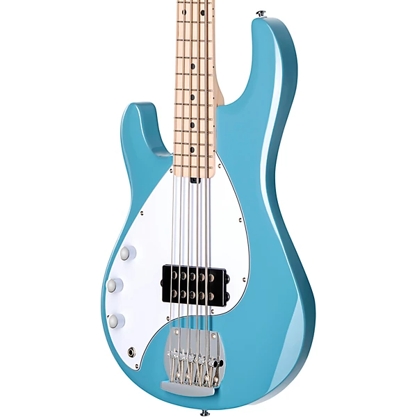Sterling by Music Man StingRay 5 Ray5 Left Handed Bass Guitar Chopper Blue
