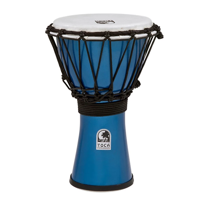 Toca Freestyle ColorSound Djembe Metallic Blue 7 in.