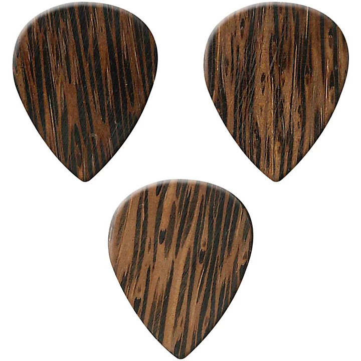 Exotic Wedge Wood Guitar Picks 3 Pack