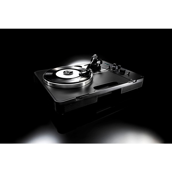 handytraxx tube J Limited Edition Portable Record Player with NuTube and Jico Clipper MM Cartridge Black Silver