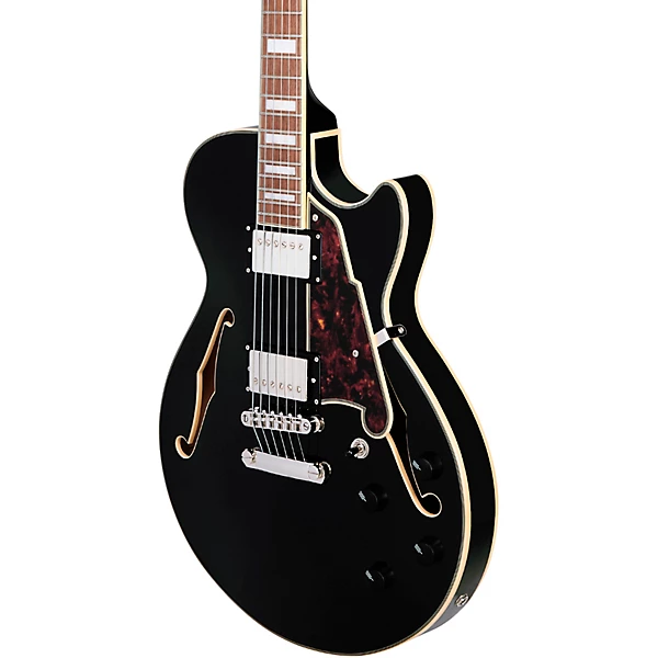D'Angelico Premier SS Semi Hollow Electric Guitar Solid Black