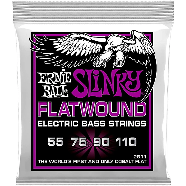 P02811 Power Slinky Flatwound Bass Strings