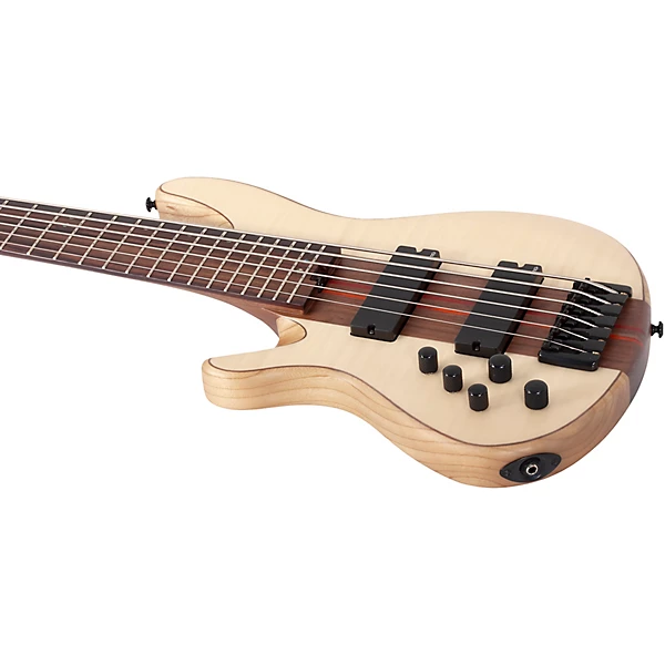 Schecter Guitar Research Charles Berthoud CB 6 Left Handed 6 String Electric Bass Natural Satin