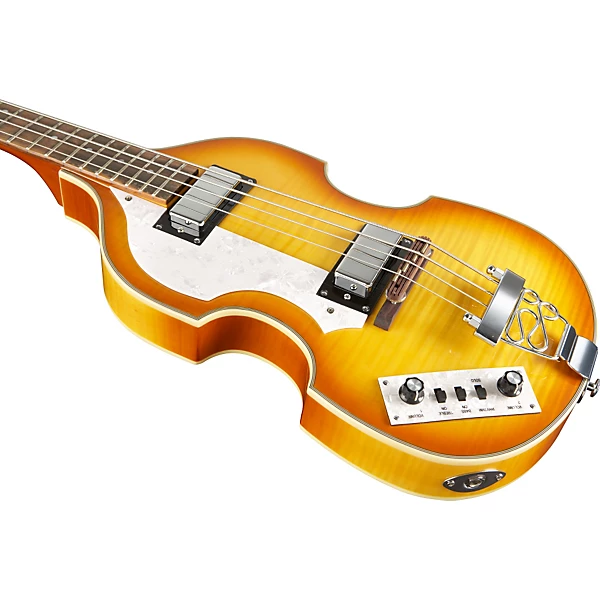 VB100LH Left Handed Violin Bass Guitar Vintage Sunburst