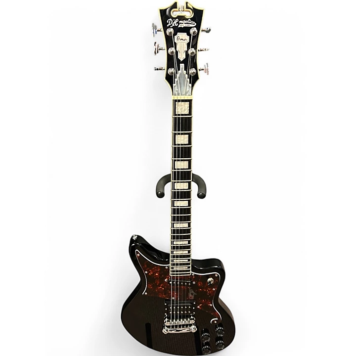DAngelico Used DAngelico Premier Series Bedford Electric Guitar with Stopb Black Solid Body Electric Guitar.gc