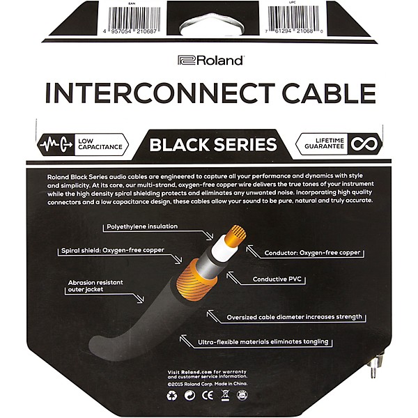 Black Series Dual RCA 1 4 Interconnect Cable 10 ft Black