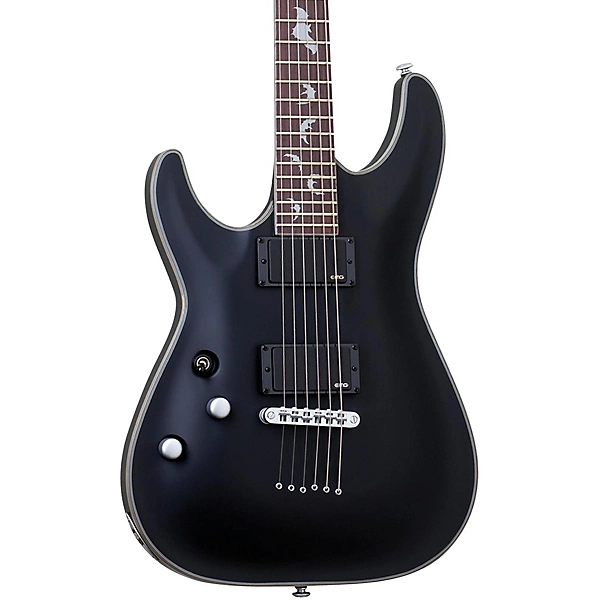 Schecter Guitar Research Damien Platinum 6 Left Handed Electric Guitar Satin Black