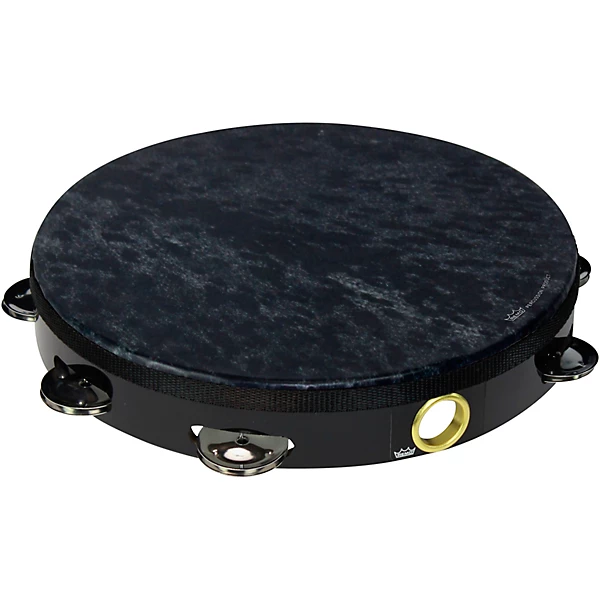 Remo Single Row Wild Tambourine Level 1 10 in Skyndeep Black L50696004001001.gc