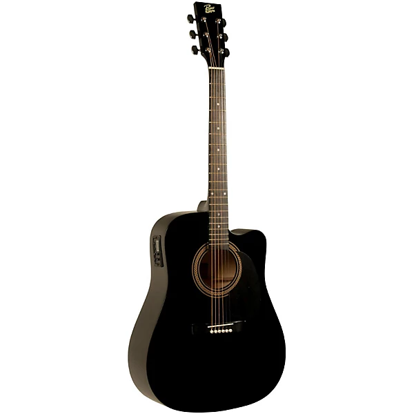 Rogue RA 090 Dreadnought Cutaway Acoustic Electric Guitar Black
