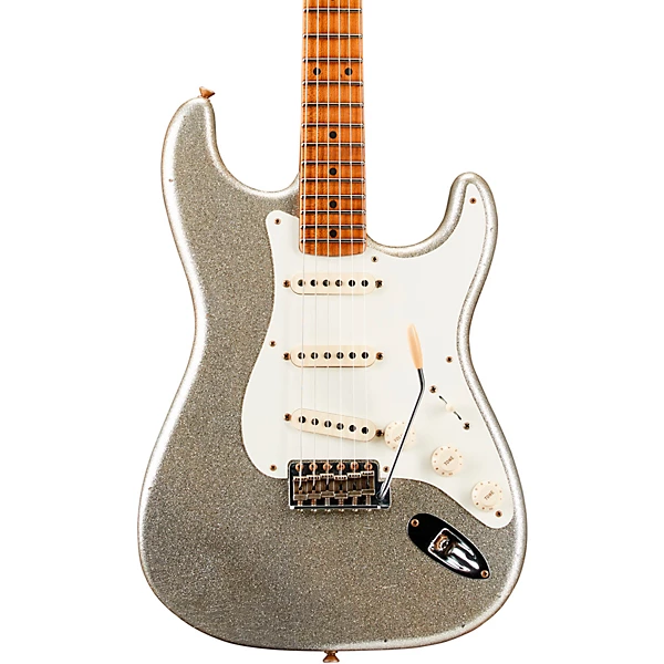 Fender Custom Shop Limited Edition Platinum Anniversary '50s Stratocaster Journeyman Relic Electric Guitar Aged Silver Sparkle