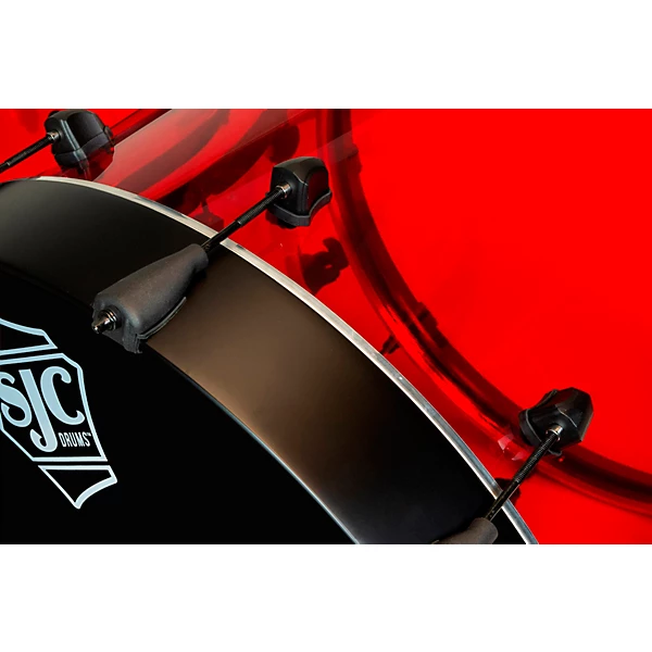 SJC Drums Josh Dun Torch 3 Piece Shell Pack Red Acrylic