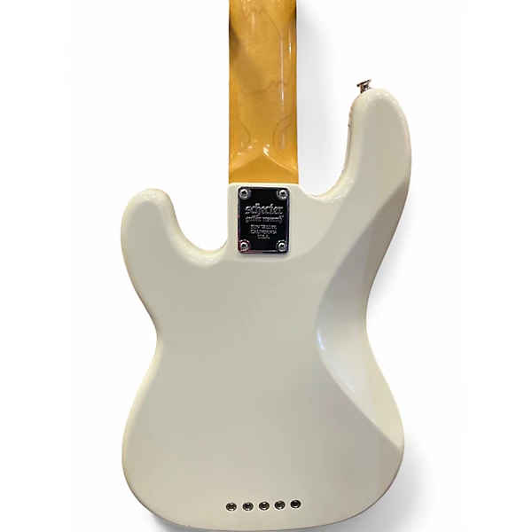 Schecter Guitar Research Used 2013 Schecter Guitar Research P5 Ivory Electric Bass Guitar.gc