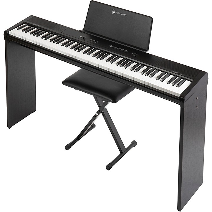 Williams Legato LE Pack 88 Key Digital Piano with Power Supply Sustain Pedal Wooden Stand and Bench Level 1 M17812004000000.gc