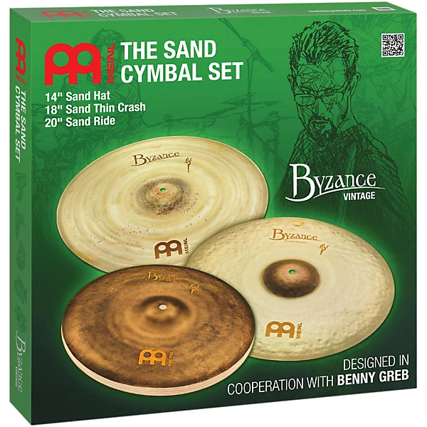 MEINL Byzance Vintage Series Benny Greb Sand Cymbal Set 14, 18, and 20 in.