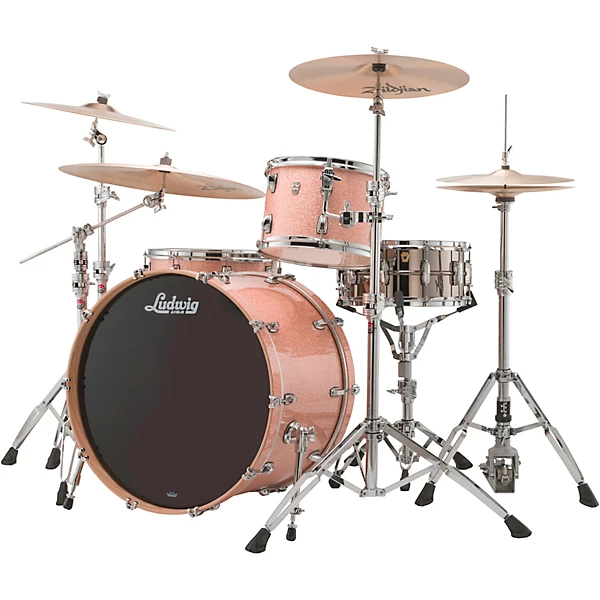 Ludwig Keystone X 3 Piece Pro Beat Shell Pack with 24 in. Bass Drum Champagne Sparkle