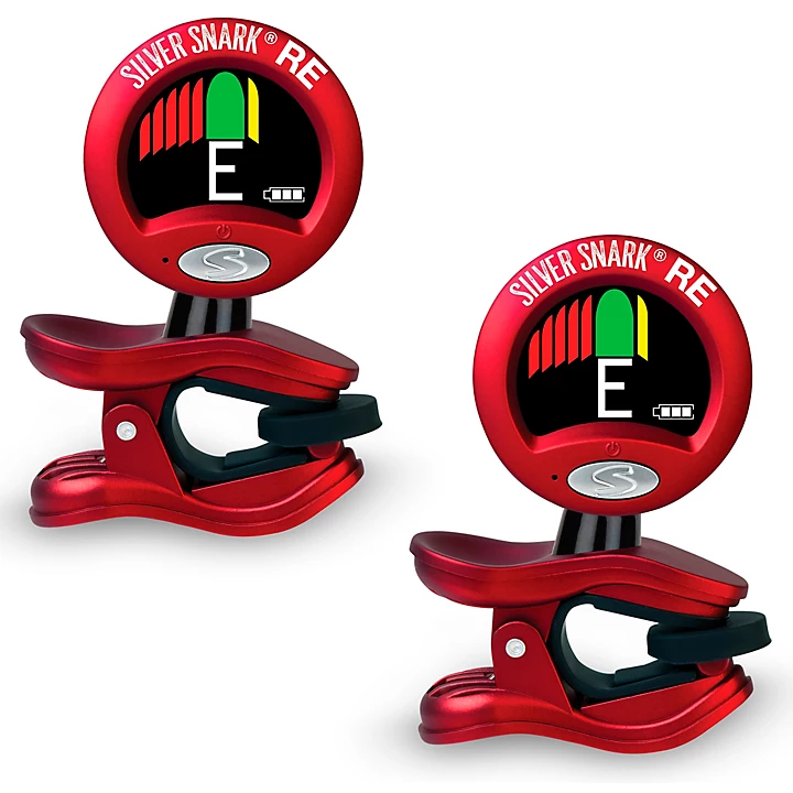 Red Silver Snark Clip On Tuner 2 Pack
