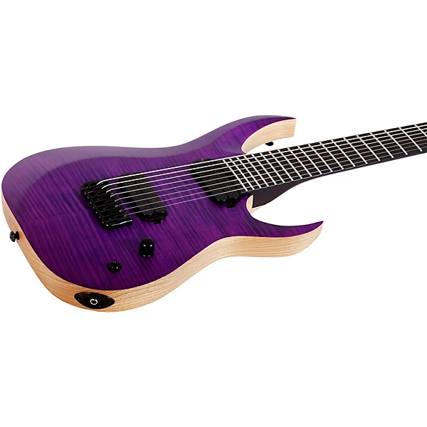 Schecter Guitar Research John Browne Tao 8 Electric Guitar Satin Trans Purple