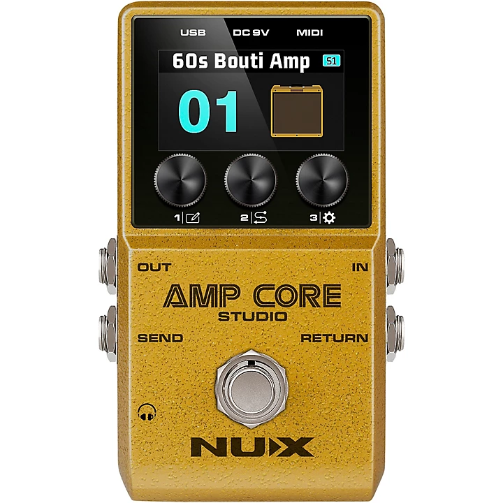 NUX Amp Core Studio Amp Modeling Pedal Gold
