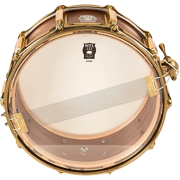 Classic Wood Mahogany Snare Drum with Gold Hardware