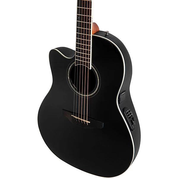 Ovation CS24L 5G Celebrity Series Traditional Mid Depth Left Handed Acoustic Electric Guitar Black