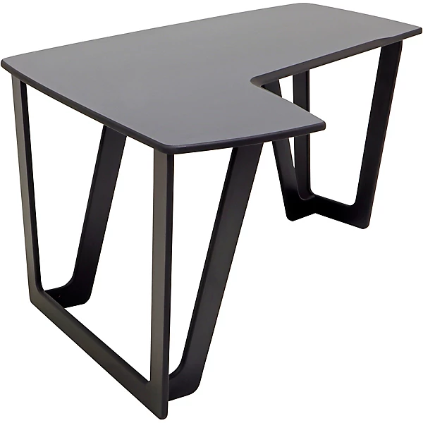 AIRE Artist Workstation Desktop Angled to Left no racks Hautelink Desktop Black Legs Left