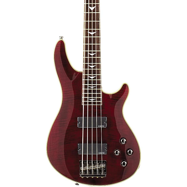 Schecter Guitar Research Omen Extreme 5 5 String Bass Guitar Black Cherry