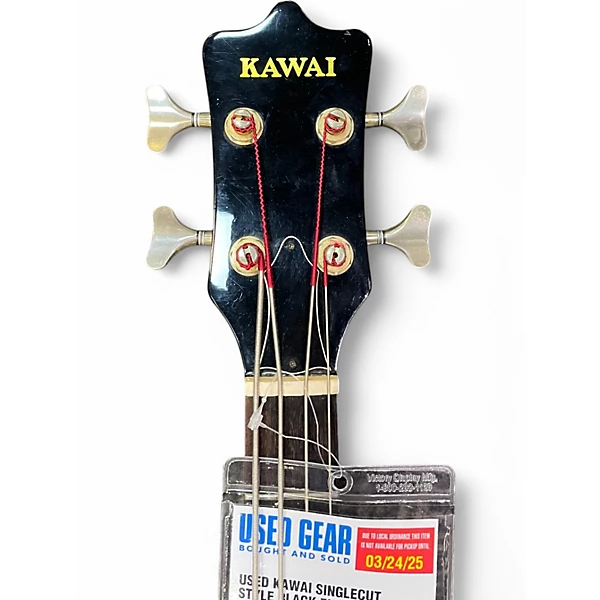 Used Kawai SINGLECUT STYLE Black Electric Bass Guitar