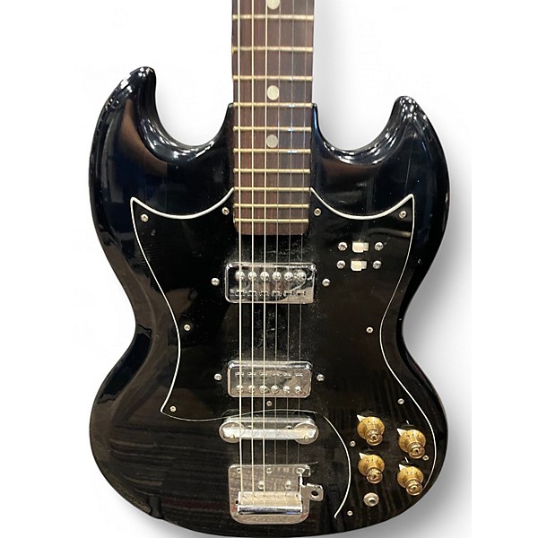 Used 1970s Lyle SG Black Solid Body Electric Guitar