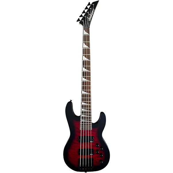 Jackson JS Series Concert Bass JS3VQ 5 String Level 2 Transparent Red Burst